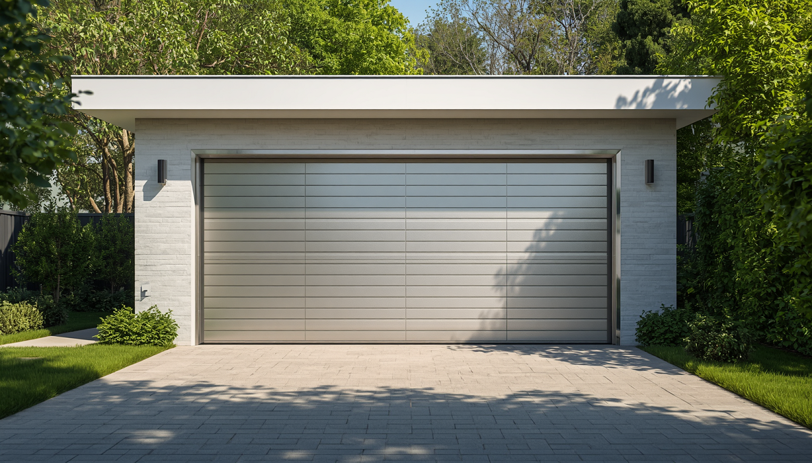 Porte de garage électrique moderne avec système motorisé