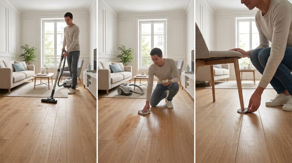 les bons gestes pour conserver l’éclat du parquet après sa rénovation