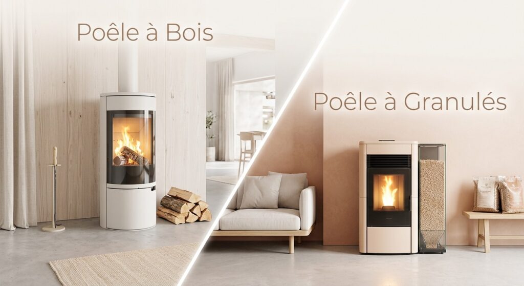 Poêle à bois ou poêle à granulés : lequel choisir pour se chauffer ?