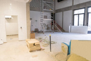 Renovations Are Taking Place In An Old Building