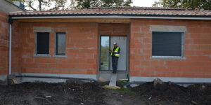 Architect Cheking House Under Construction Using His Tablet